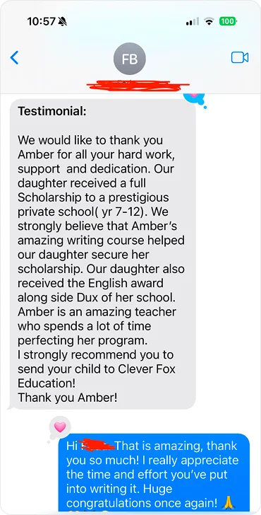 Clever Fox student — [year 7-12] scholarship offer at prestigious private schools
