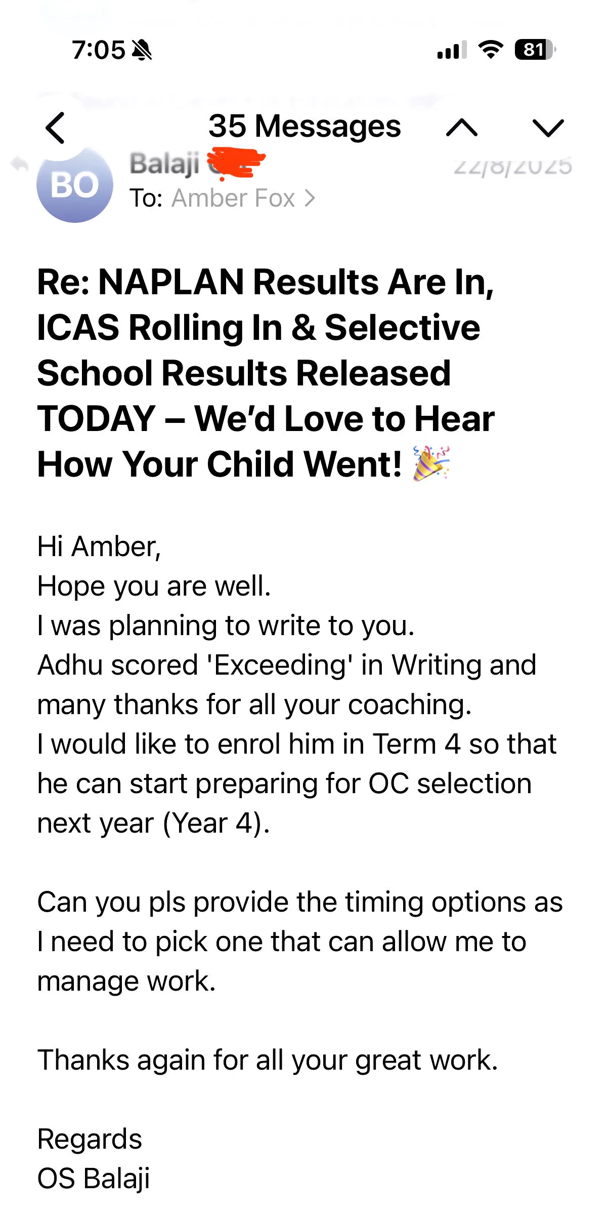 Exceeding in NAPLAN Writing!
