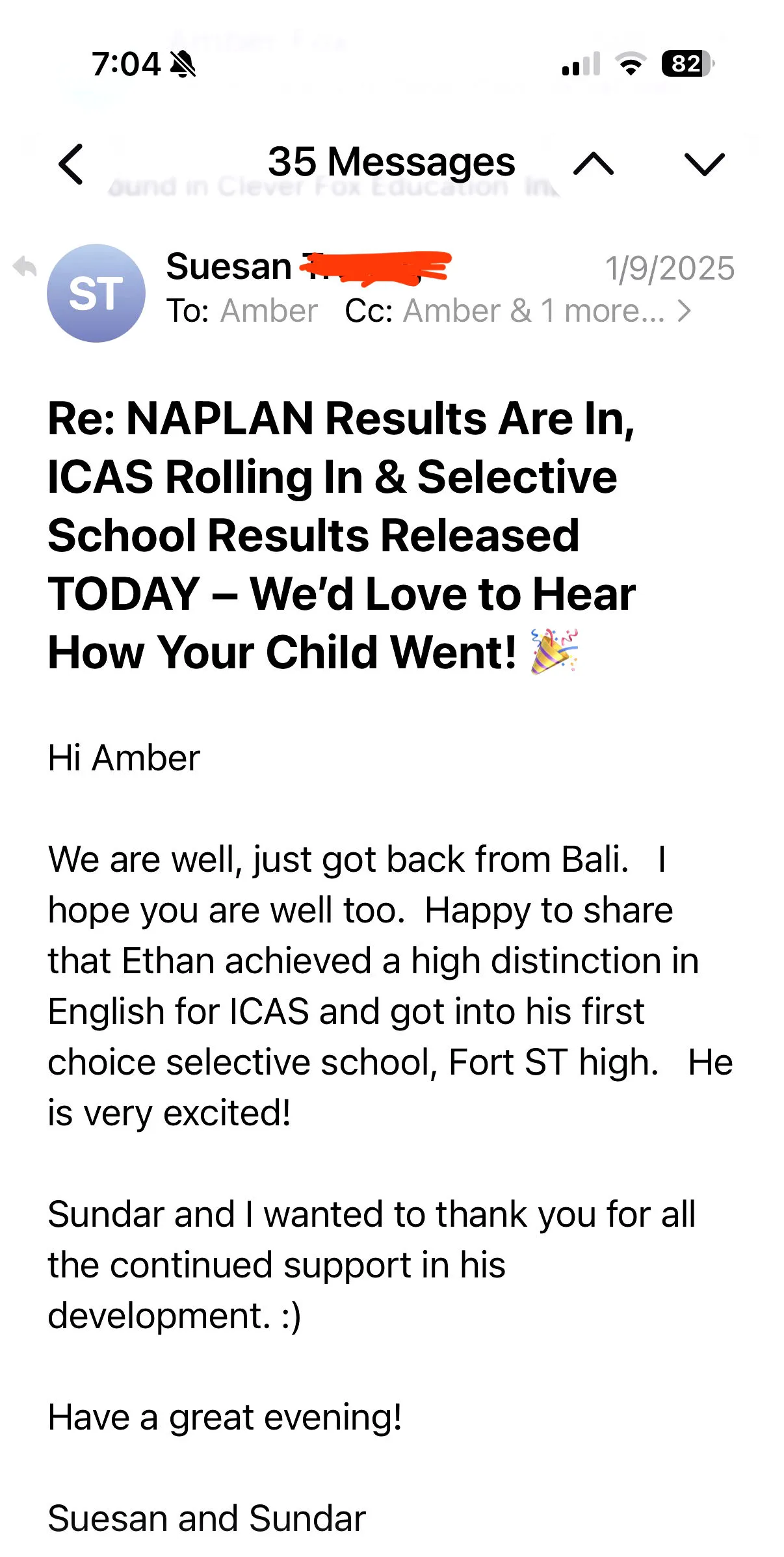 Fort St High and High Distinction in ICAS!