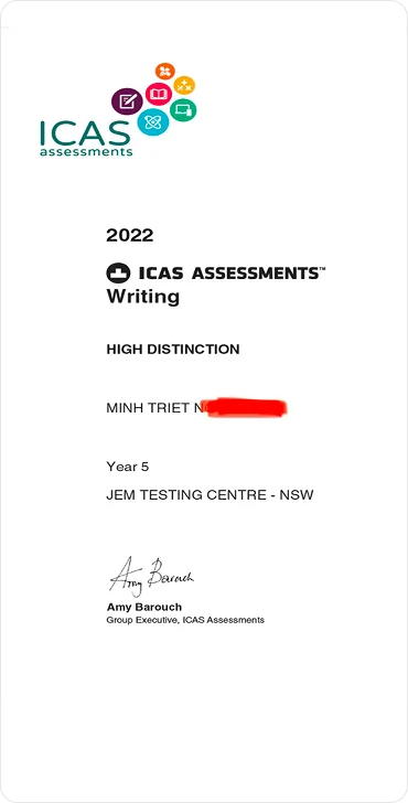 High Distinction in Writing