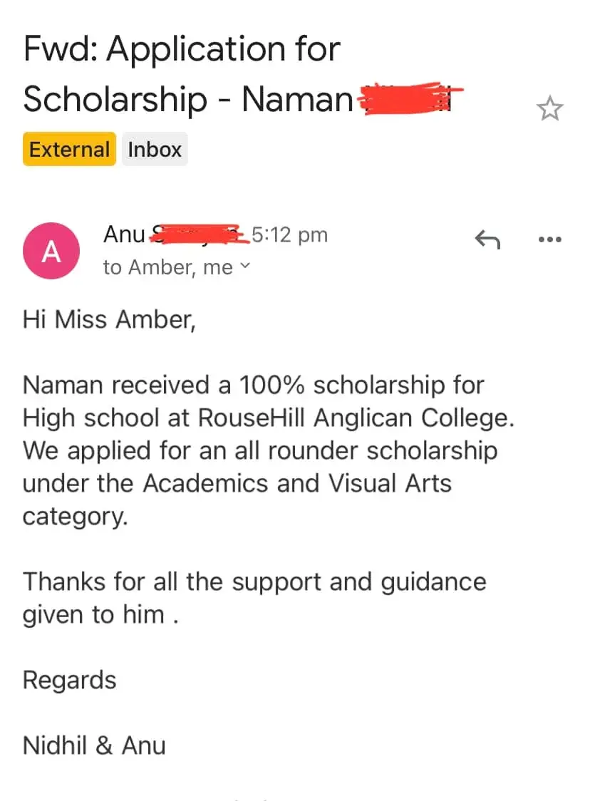 Rouse Hill Anglican Scholarship!