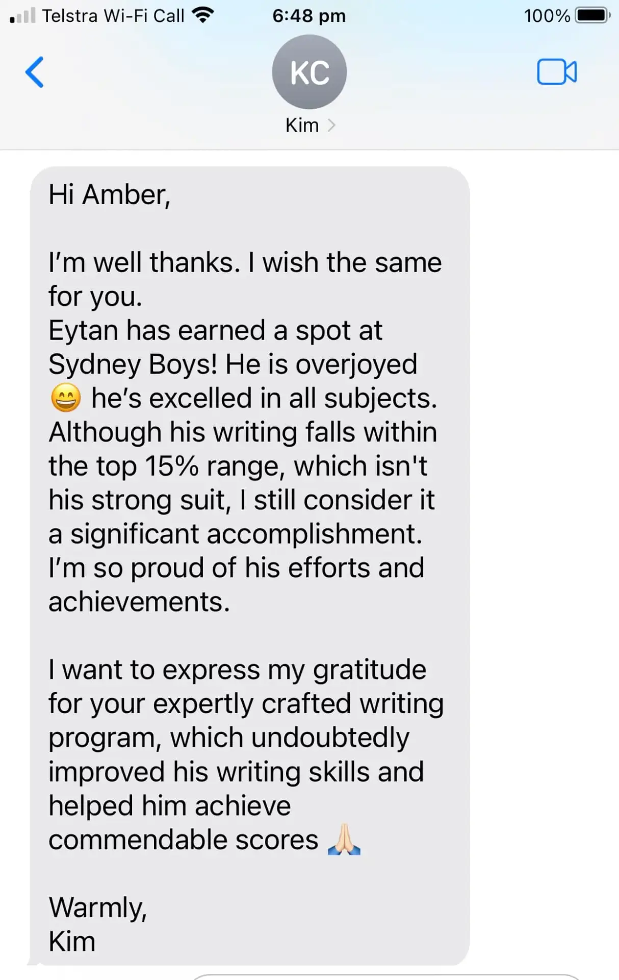 Top 15% writing!!