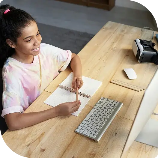 Online English tutoring class with Amber Fox via Zoom